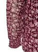 Blus med blomm&ouml;nster och glittertr&aring;d, R&ouml;d, Packshot image number 3