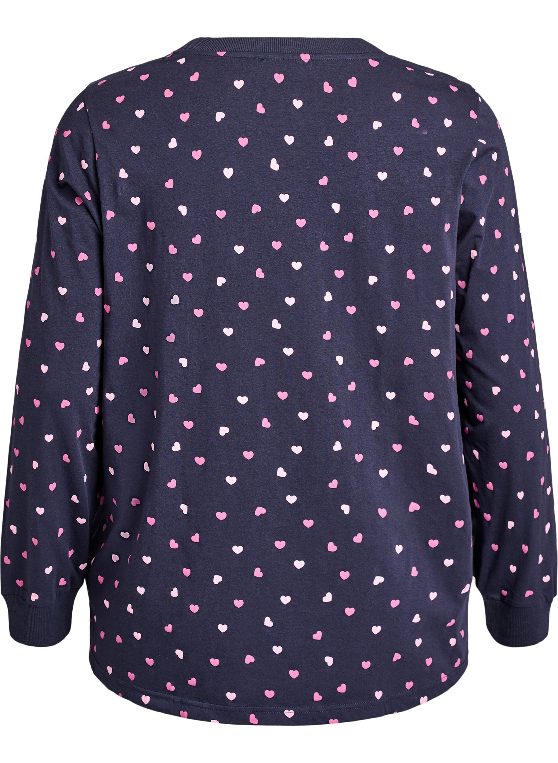 Zizzi M&ouml;nstrat nattlinne, Bl&aring;, Packshot image number 1