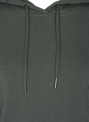 Sweatshirt med huva och ficka, Thyme, Packshot image number 2