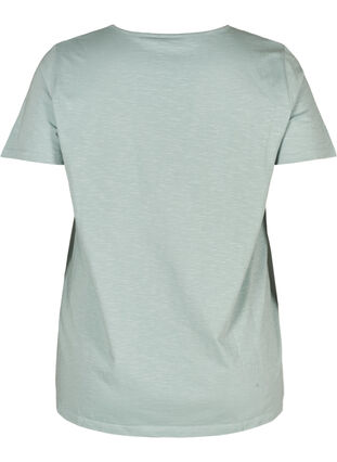 Kortärmad t-shirt med broderi anglaise, Gray mist, Packshot image number 1