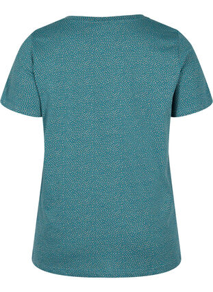 T-shirt i bomull med tryck, Balsam Green DOT, Packshot image number 1