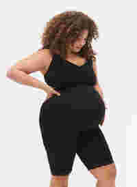 Cykelshorts för gravida med spetskant, Black, Model