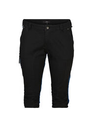Caprijeans med smal passform och fickor, Svart