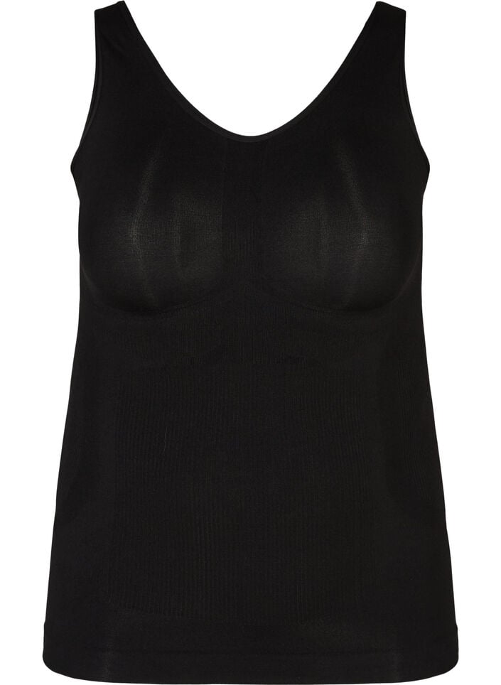 Shapeweartopp med breda remmar, Svart, Packshot image number 0