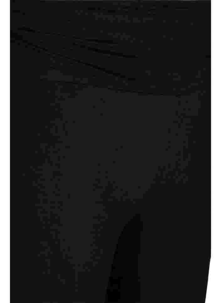 Lösa viskosbyxor med resårkant, Black, Packshot image number 2