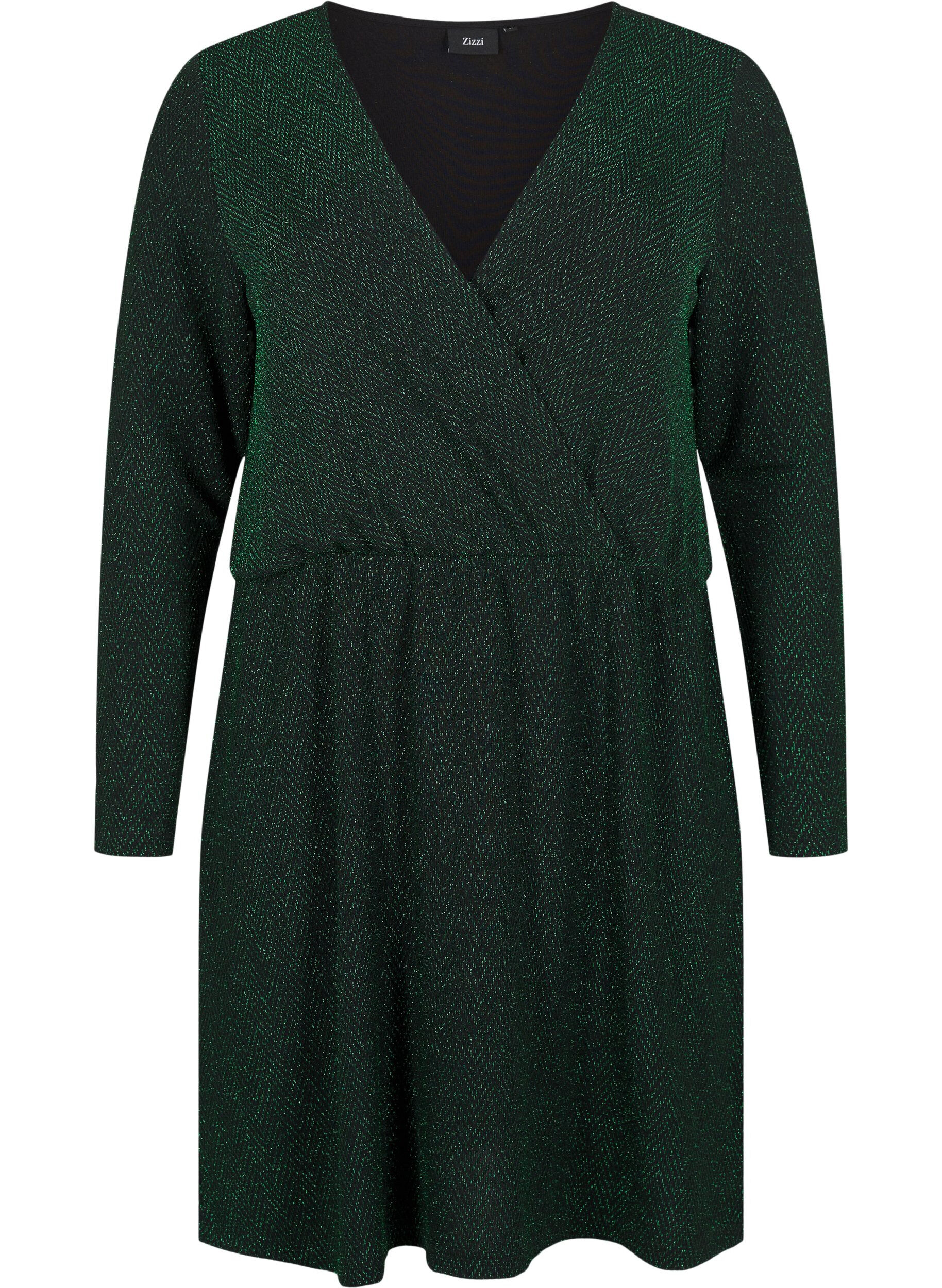 Zizzi Glitterkl&auml;nning med sicksackm&ouml;nster, Scarab ZigZagShimmer, Packshot image number 0