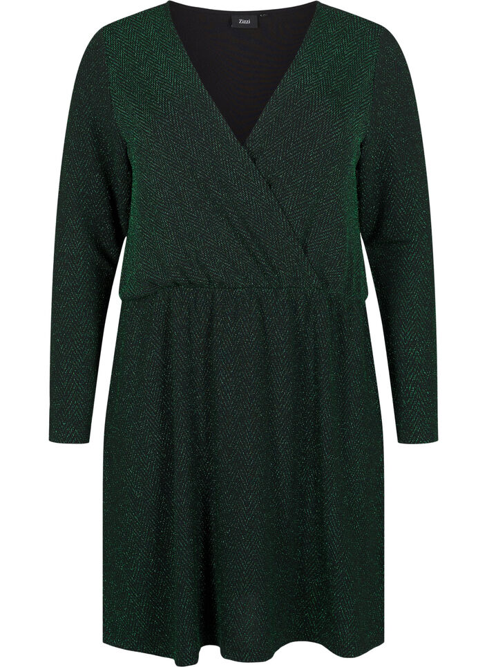 Glitterklänning med sicksackmönster, Scarab ZigZagShimmer, Packshot image number 0