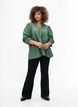 Blus med ruffles, Duck Green, Model image number 2