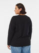 Baslinne i jersey med l&aring;nga &auml;rmar, Svart, Model image number 2