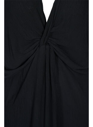 Kortärmad strandklänning i viskos, Black, Packshot image number 2