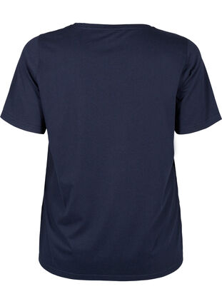 T-shirt från FLASH med tryck, Navy Bl Rose Gold, Packshot image number 1
