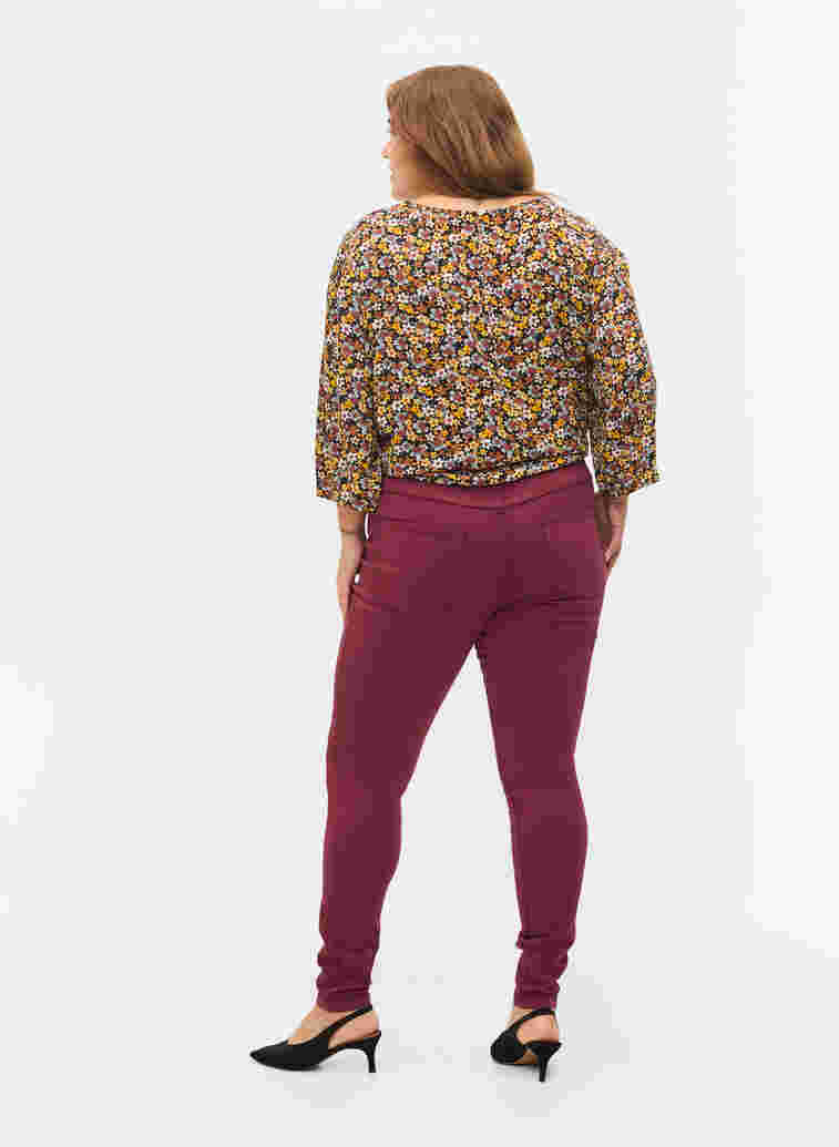 Super slim Amy jeans med hög midja, Port Royal, Model image number 1