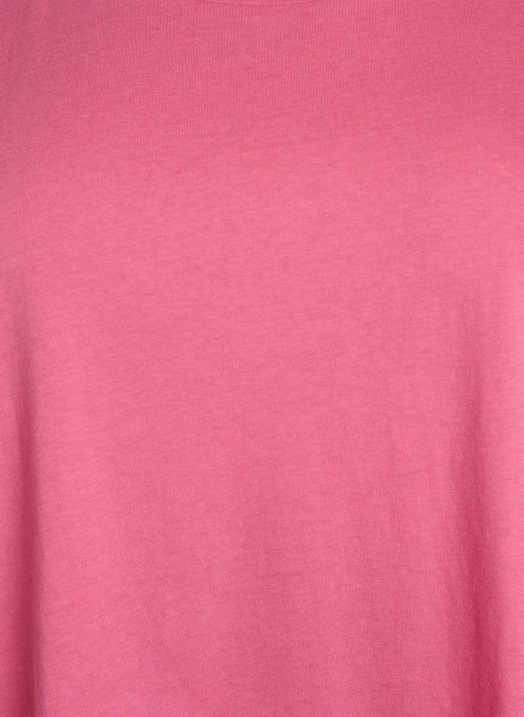 ZizziKort&auml;rmad t-shirt i bomullsblandning, Rosa, Packshot image number 2
