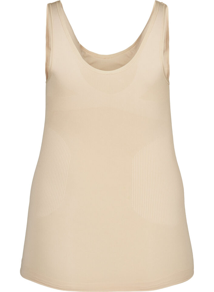 Shapeweartopp med breda remmar, Beige, Packshot image number 1