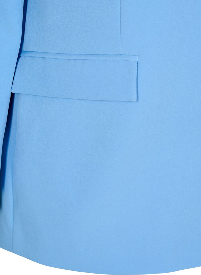 Klassisk kavaj med knappstängning, Blå, Packshot image number 3