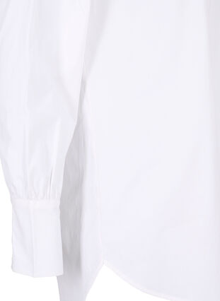 Lång bomullsskjorta, Bright White, Packshot image number 3