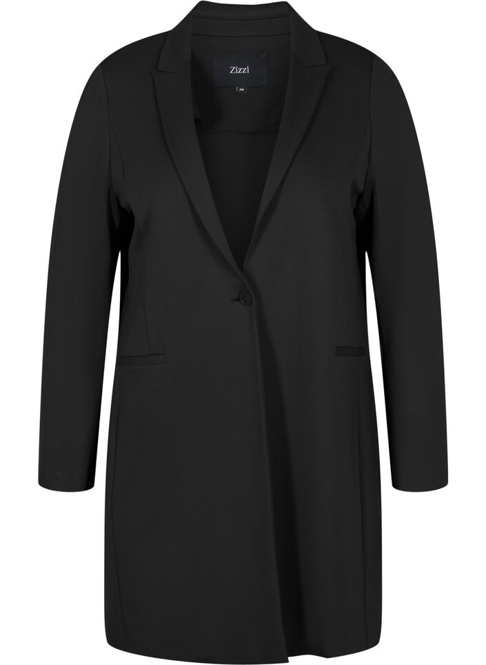 Lång blazer, Black, Packshot image number 0