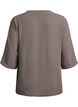 Skjortblus med v-ringning och 3/4-&auml;rm, Beige, Packshot image number 1