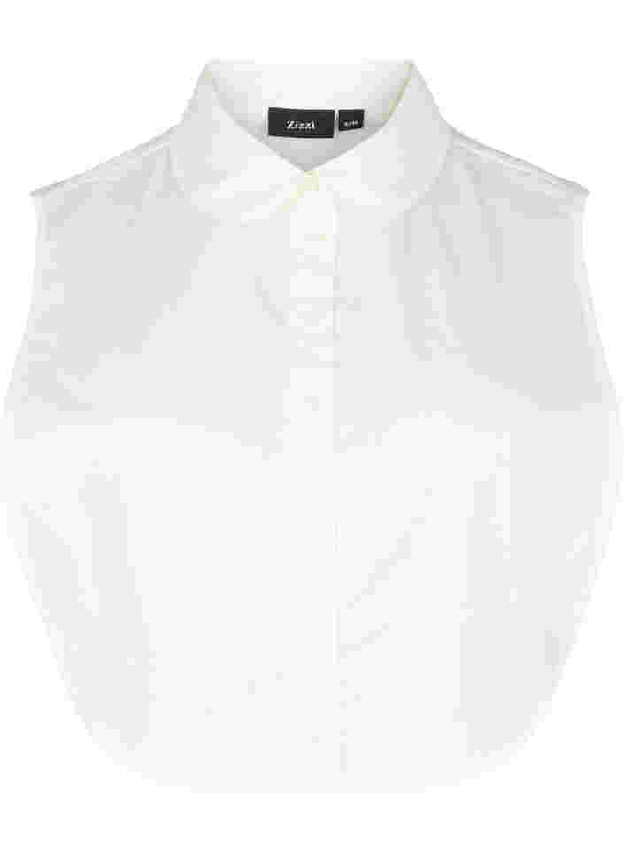 Lös skjortkrage i bomull, Bright White, Packshot image number 0