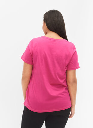 T-shirt i bomull med tryck, Beetroot Purple NEW, Model image number 1