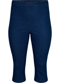 FLASH - Slim fit capribyxor i jeans med hög midja 