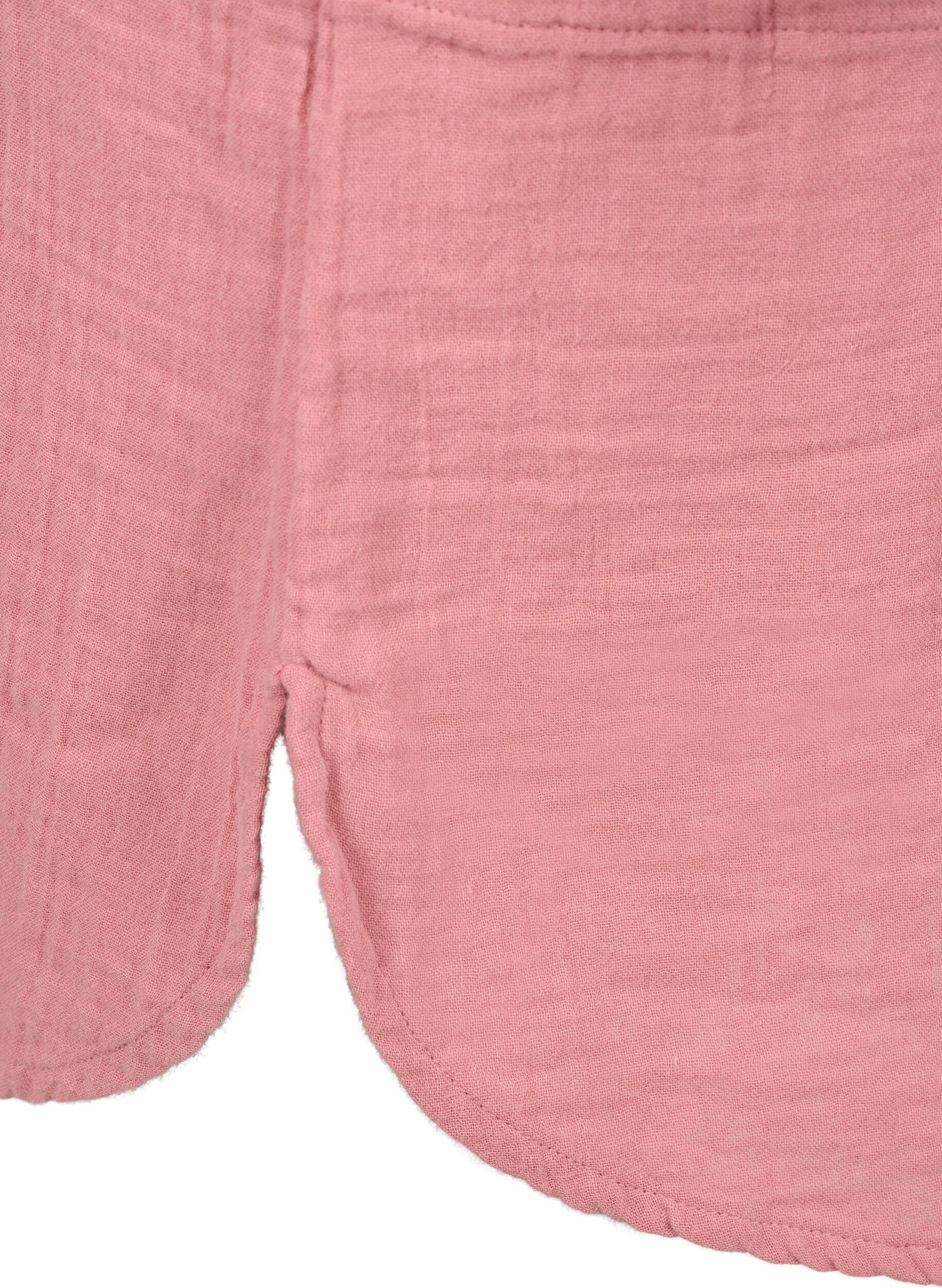 Zizzi L&aring;ng skjorta i bomullsmuslin, Old Rose, Packshot image number 3