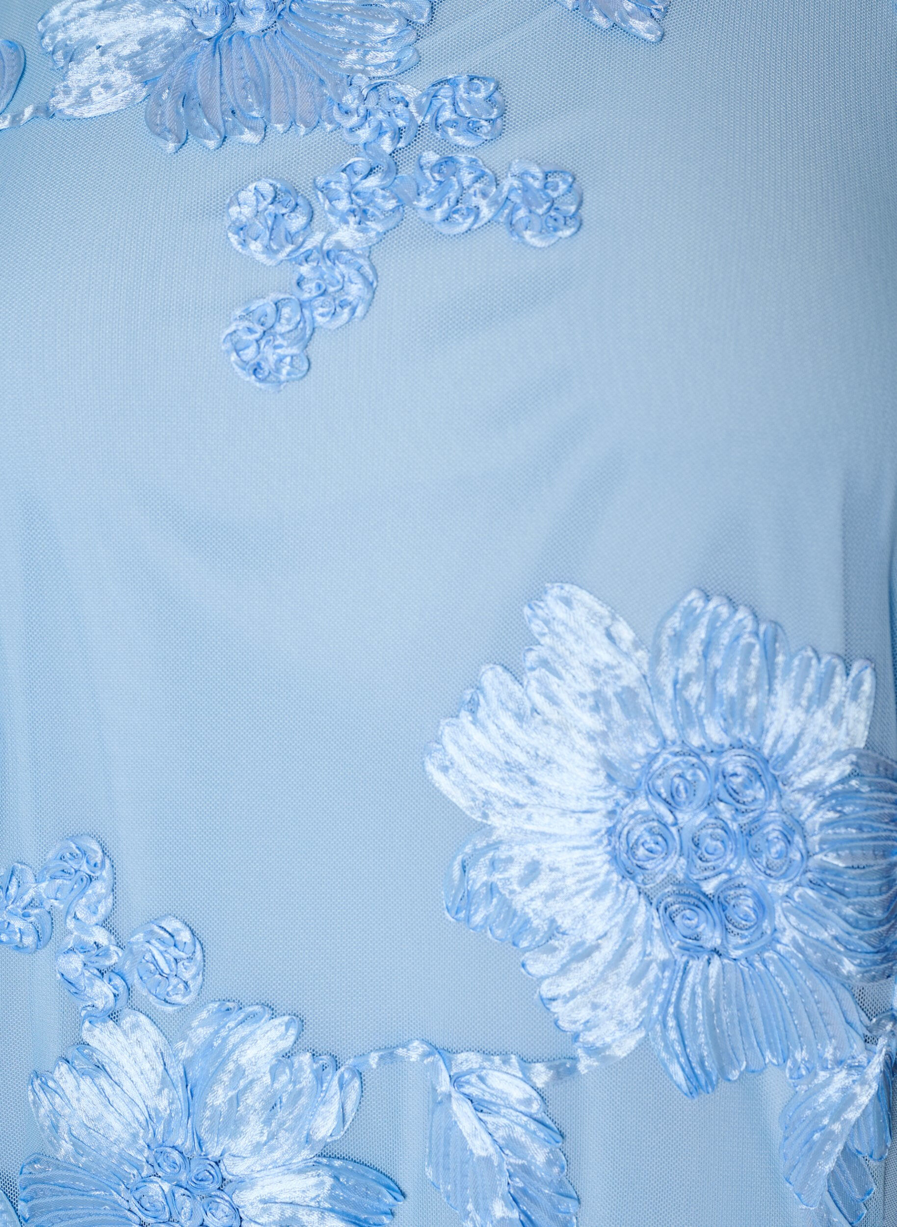 ZizziKl&auml;nning i mesh med blomapplikationer, Bl&aring;, Packshot image number 2