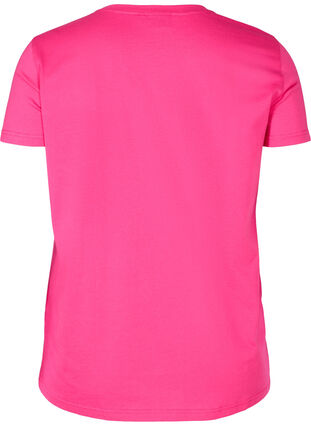 T-shirt i bomull med nitar, Fuchsia Purple, Packshot image number 1