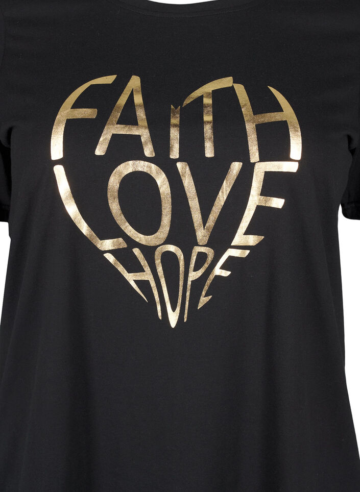 FLASH - T-shirt med motiv, Black Gold Faith, Packshot image number 2
