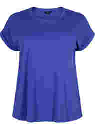 Kortärmad t-shirt i bomullsmix, Royal Blue