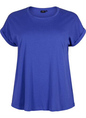 Kortärmad t-shirt i bomullsmix, Royal Blue, Packshot image number 0