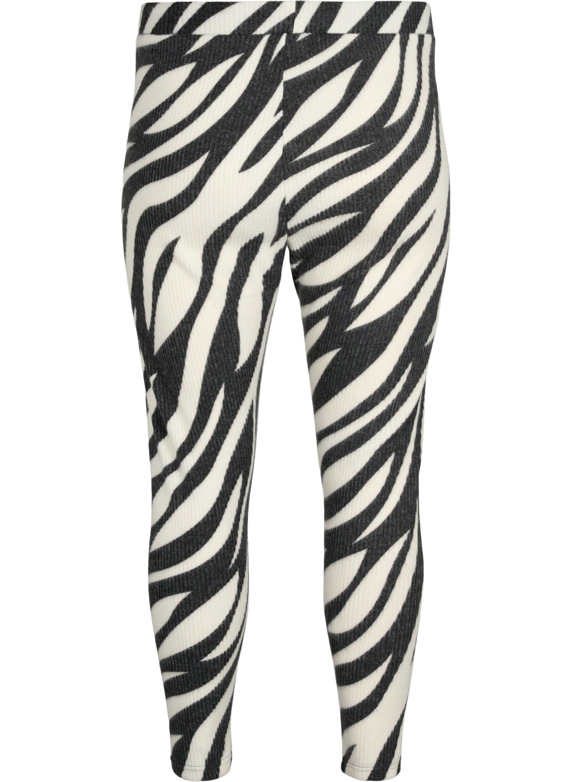 Zizzi Leggings med zebram&ouml;nster, White Zebra, Packshot image number 1