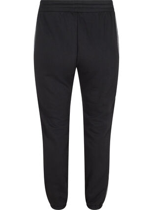 Sweatpants med snöre och fickor, Black, Packshot image number 1