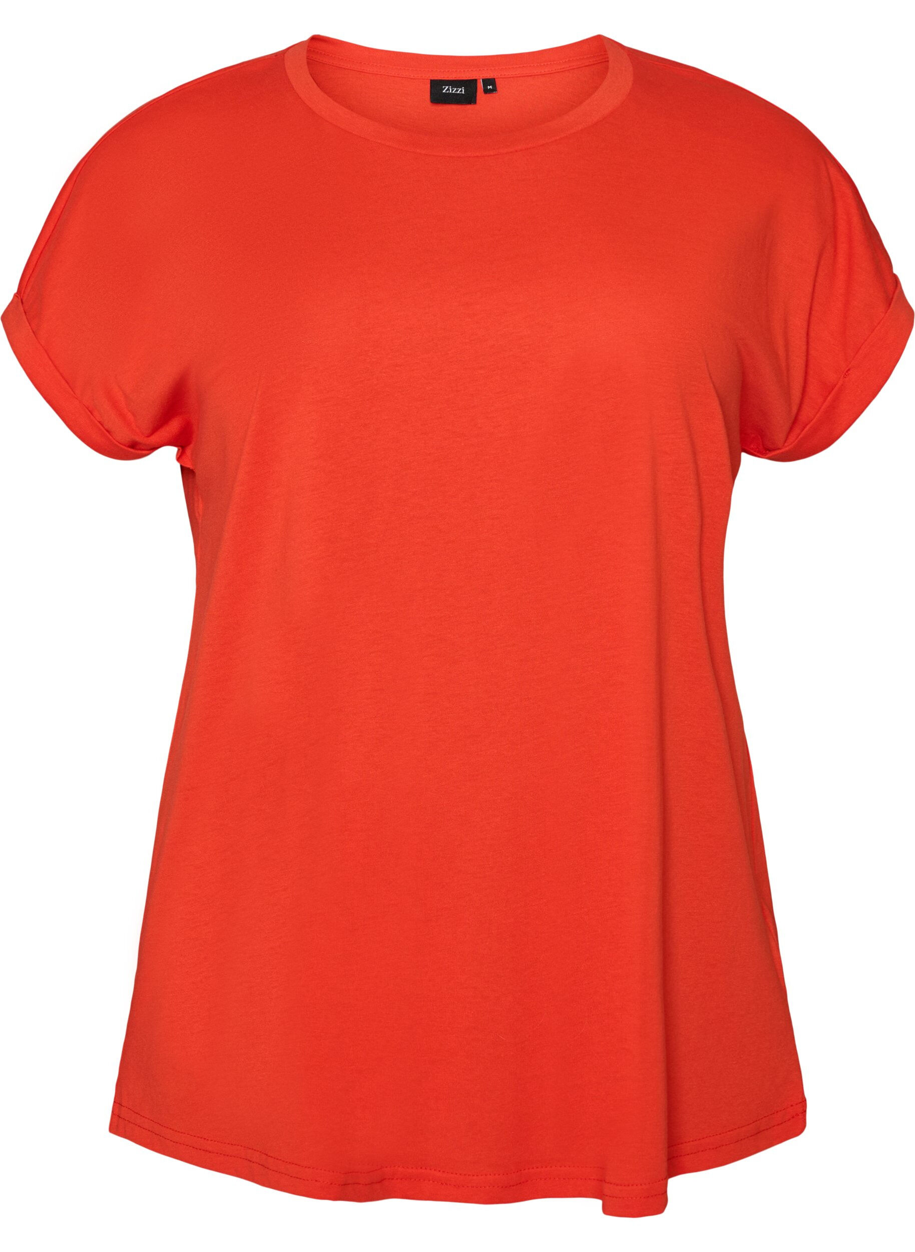 Kort&auml;rmad t-shirt i bomullsmix