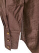 Skjorta i viskos med guldknappar, Brun, Packshot image number 3