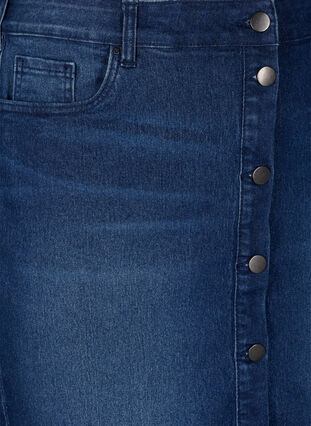 FLASH – kjol i jeanstyg med knappstängning, Dark Blue Denim, Packshot image number 2