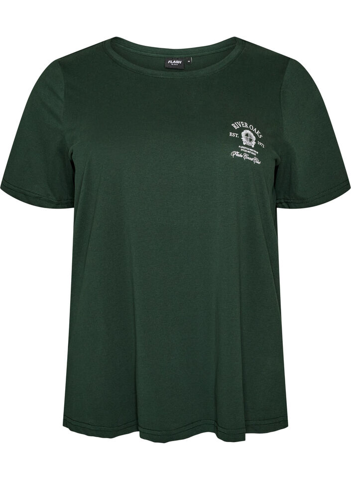 T-shirt med tryck, Gr&ouml;n, Packshot image number 0