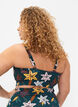 Blommig bikinitopp med volanger, Gr&ouml;n, Model image number 1