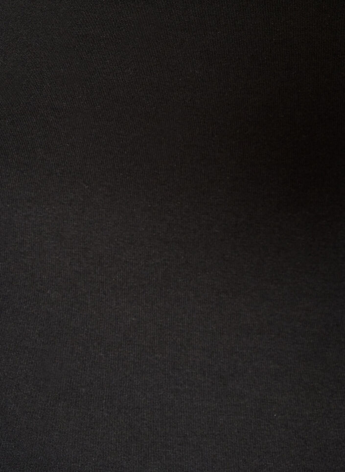 Bas-T-shirt med b&aring;tringning och 3/4-&auml;rmar, Svart, Packshot image number 2