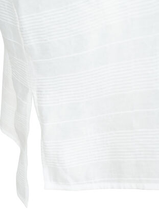 Lång skjorta i viskos med struktur, Bright White, Packshot image number 3
