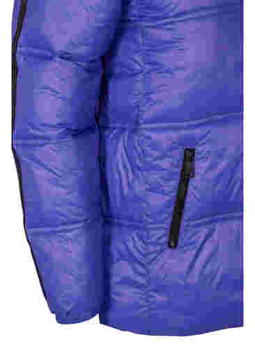 Kort pufferjacka med dragkedja, Ultra Violet, Packshot image number 3