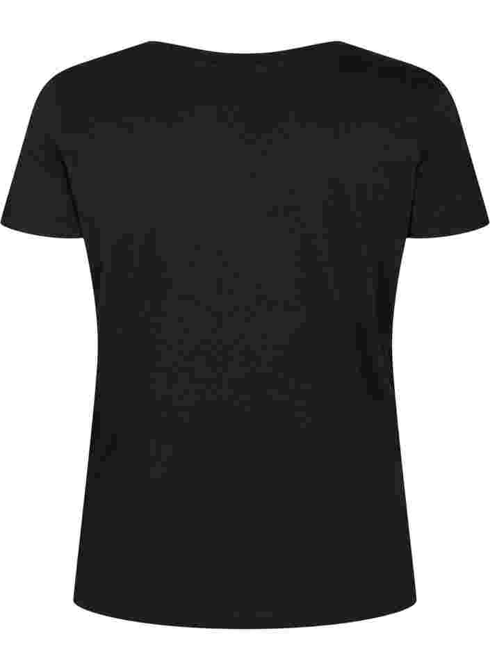  T-shirt till träning med print, Black w. Drop It, Packshot image number 1