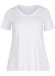 Enfärgad t-shirt i bomull, Bright White