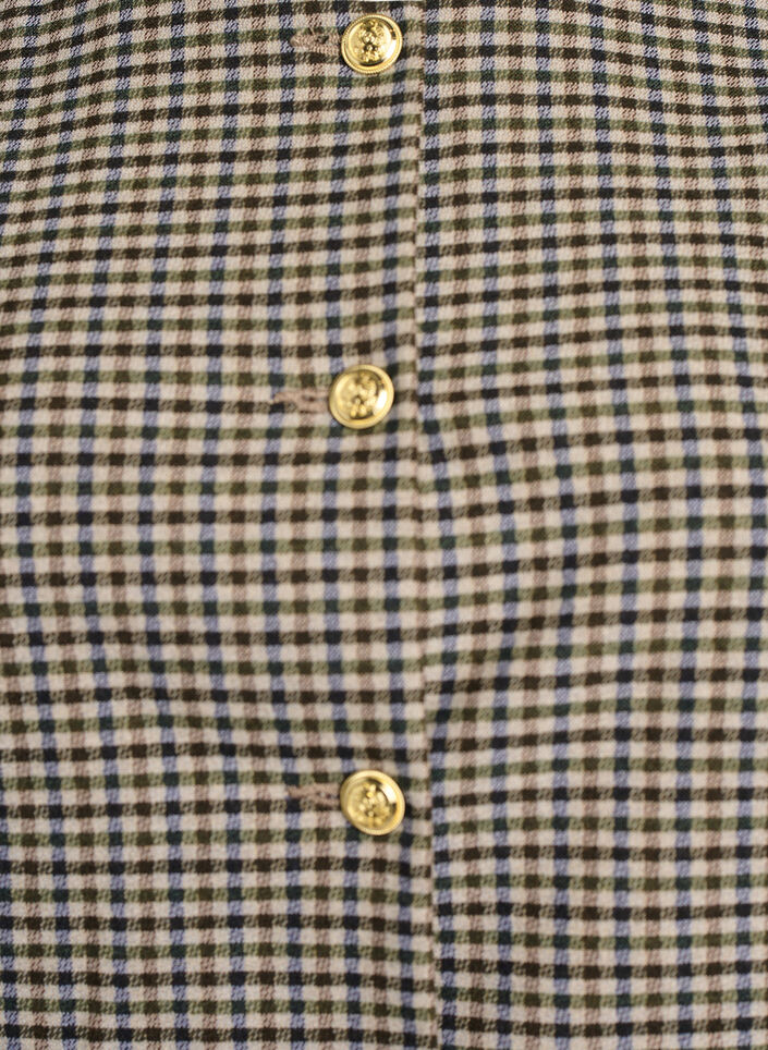 Kort jacka med guldfärgade knappar, Brun, Packshot image number 2