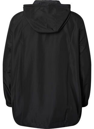 Anorak med huva och ficka, Black, Packshot image number 1