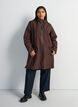 Regnkappa med fickor och huva, Brun, Model image number 1