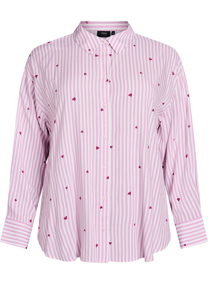 Nattlinne med r&auml;nder och hj&auml;rtan, Rosa, Packshot image number 0