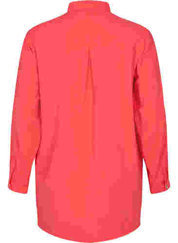 Lång skjorta i viskosmix, Hibiscus, Packshot image number 1