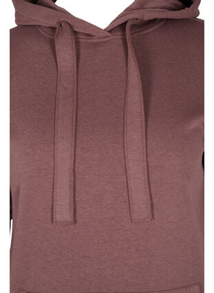 Sweatshirtklänning med huva och ficka, Marron, Packshot image number 2