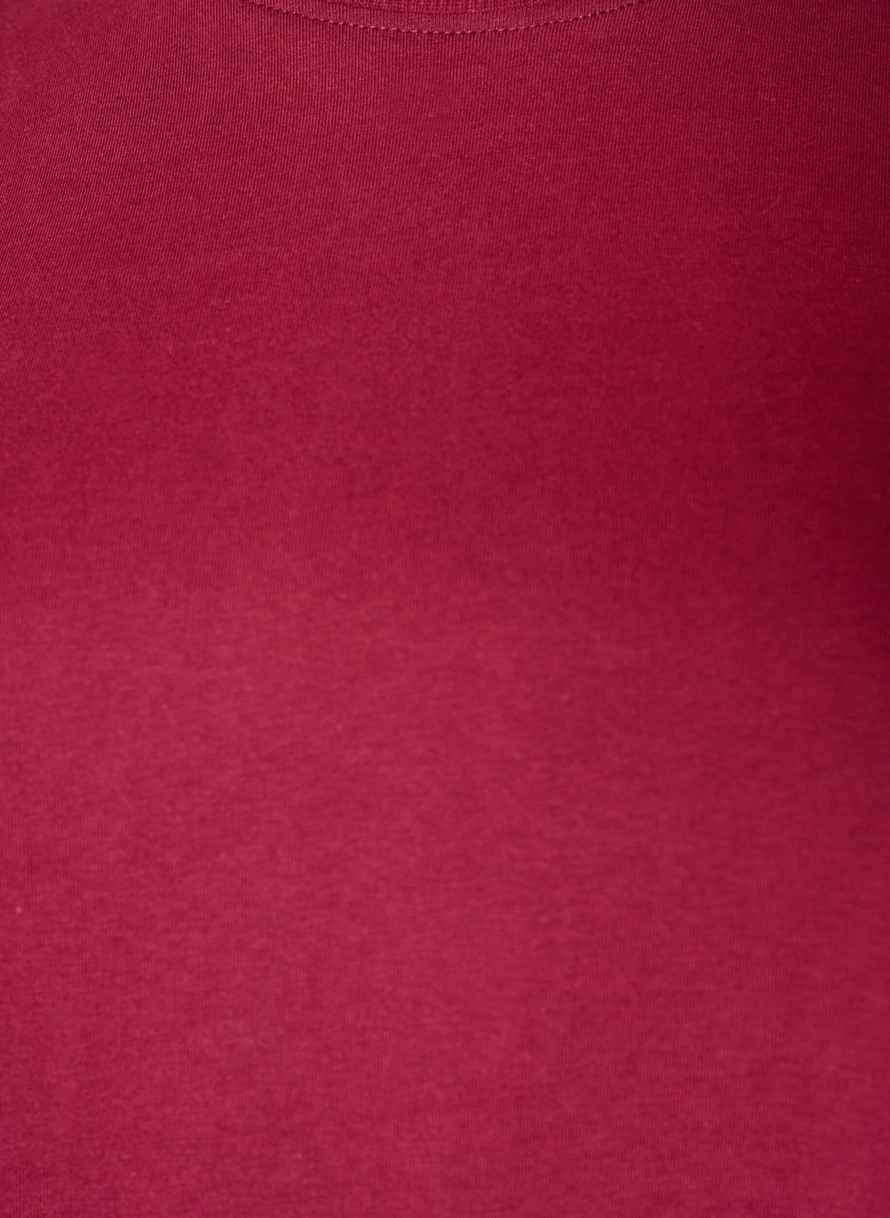 ZizziEnkel t-shirt i bomull med rund halsringning, R&ouml;d, Packshot image number 2